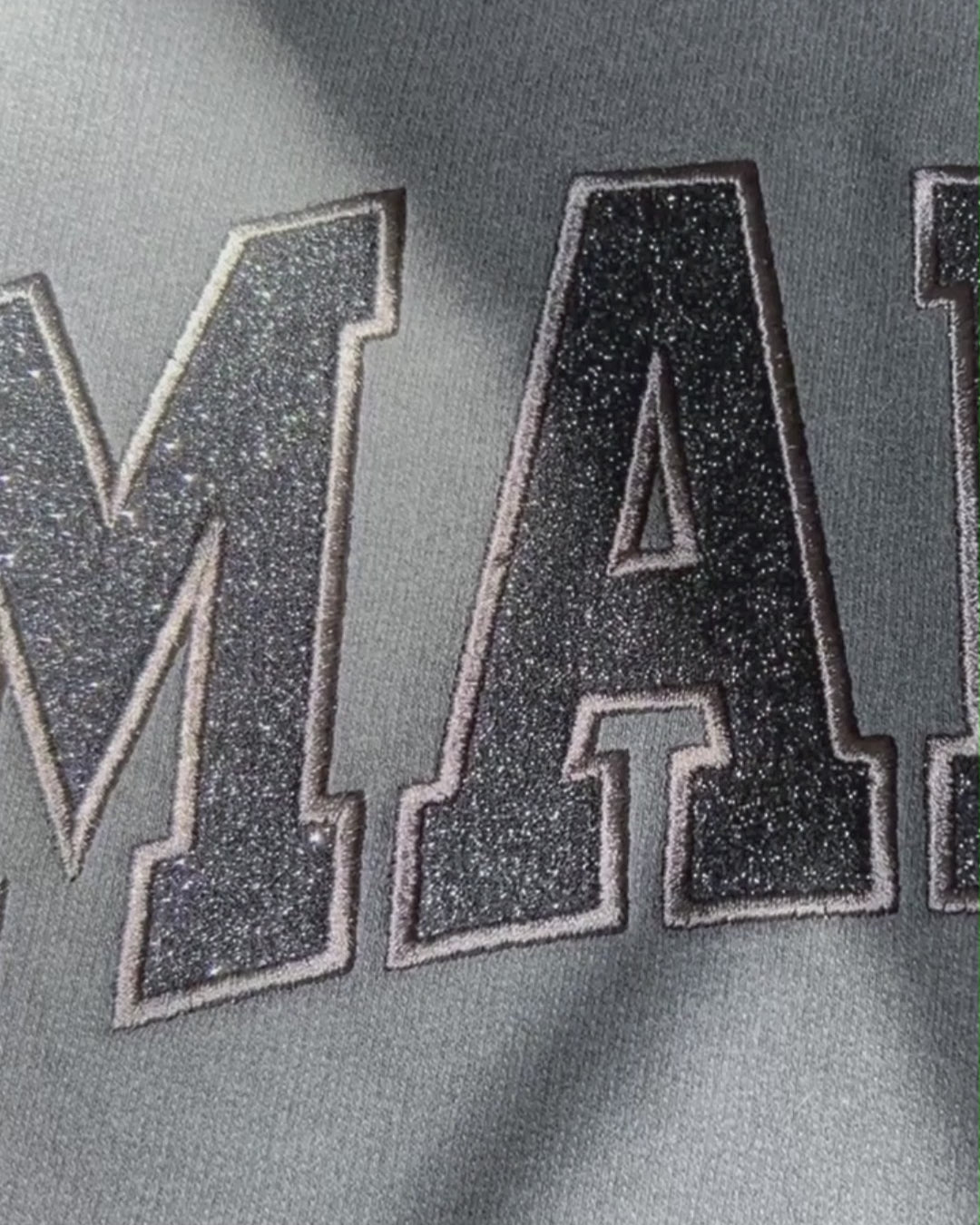 MAMA Glitter Embroidered Sweatshirt