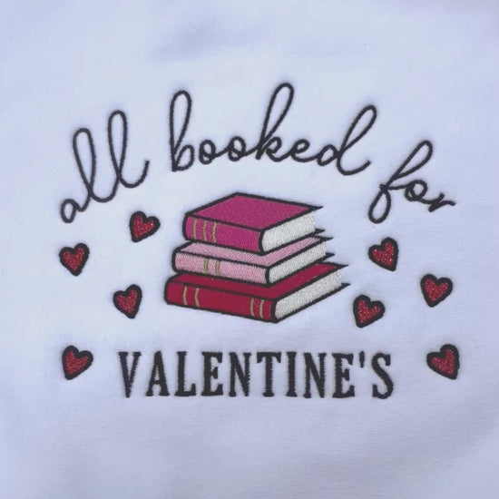 all booked for valentine's embroidery closeup video